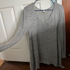 Gray long sweater